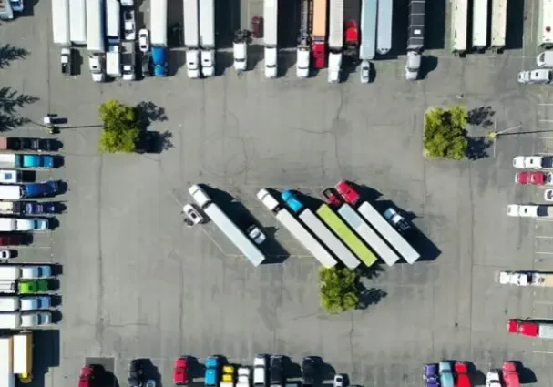 Crowded Truck Lot