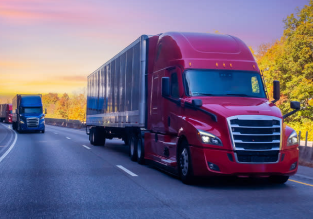 Semi trucks on the road
